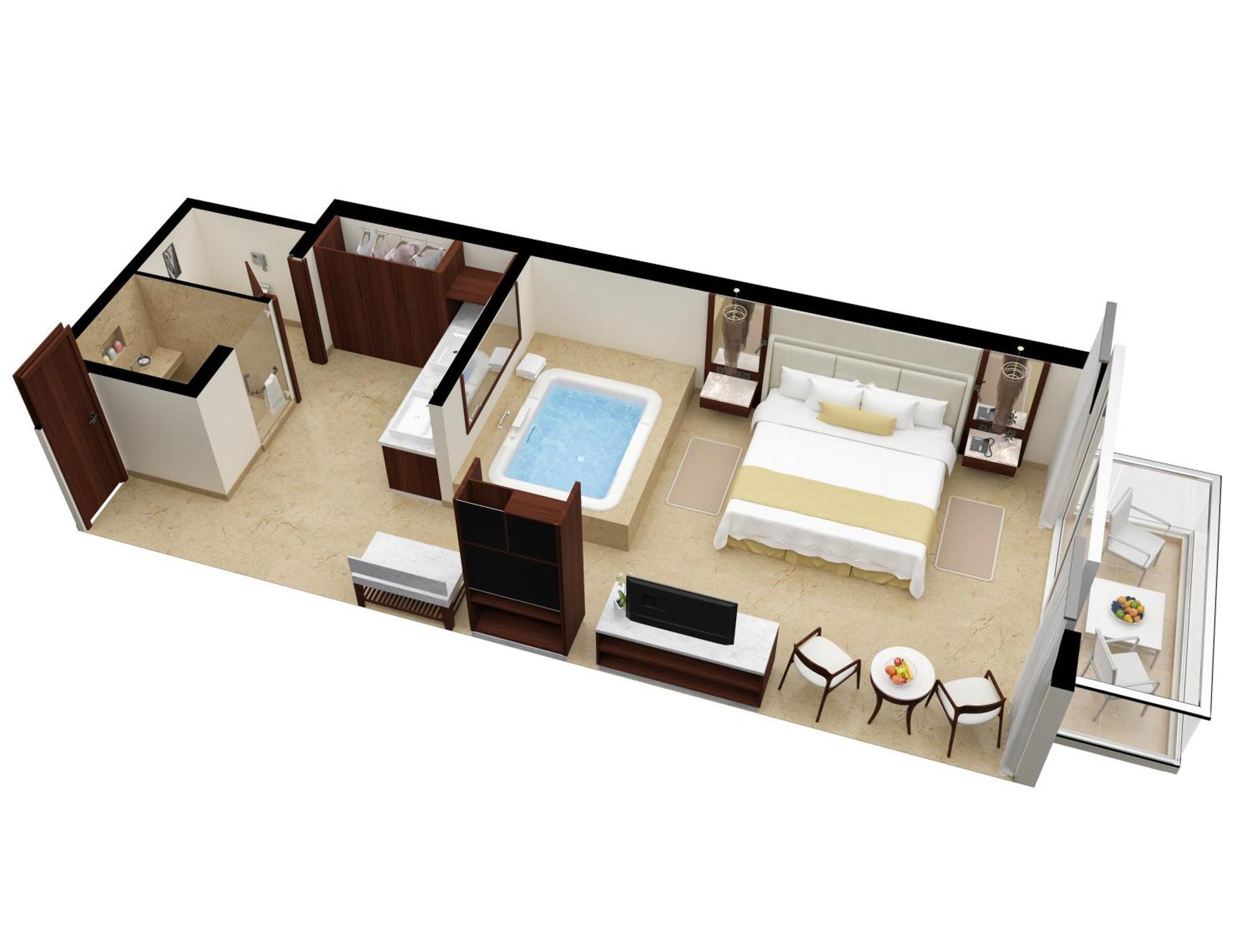 Suite Luna de Miel Superior - Vistas al mar - Cama extragrande